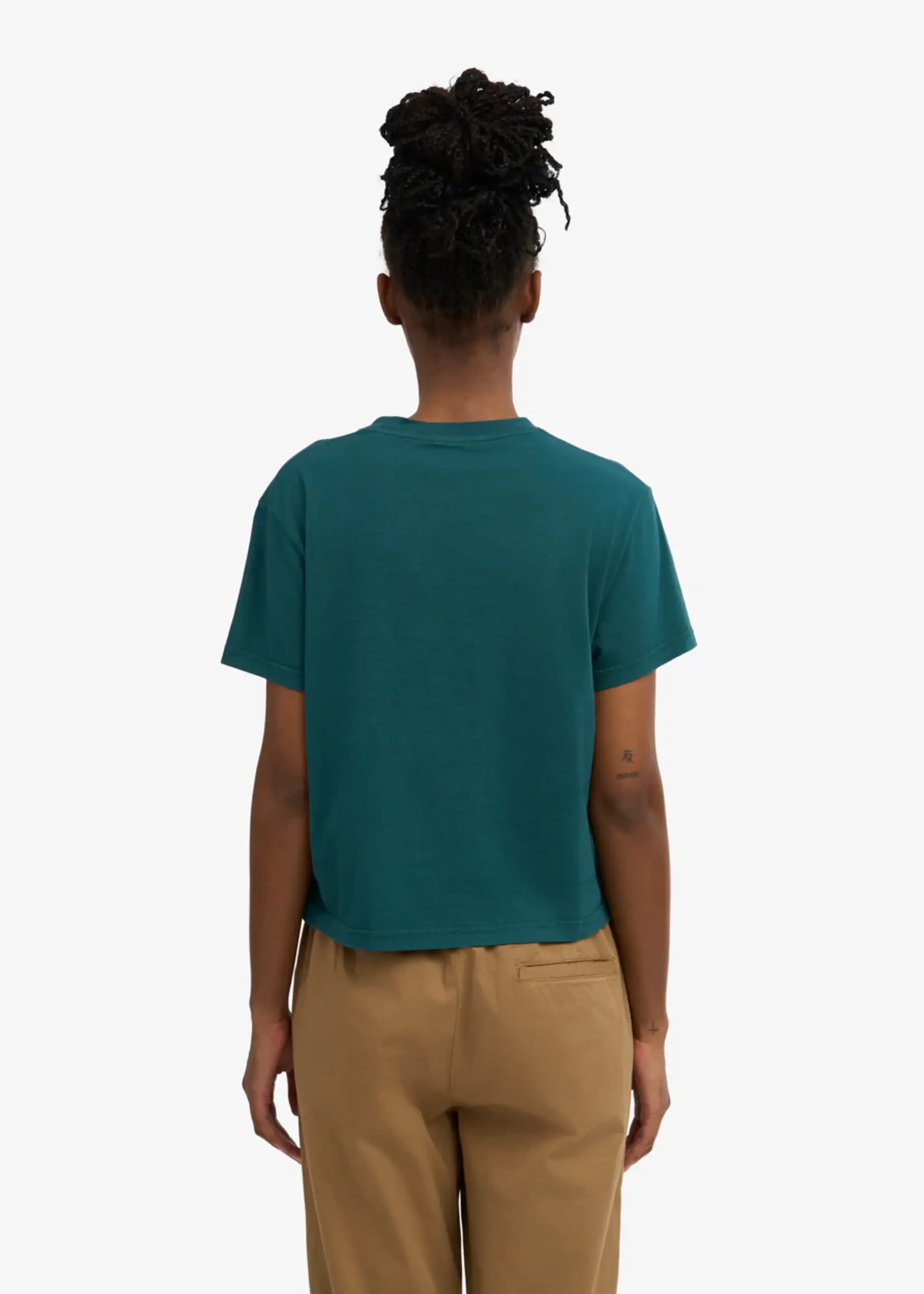 Colorful Standard Colorful Standard - Organic Boxy Crop Tee - Ocean Green