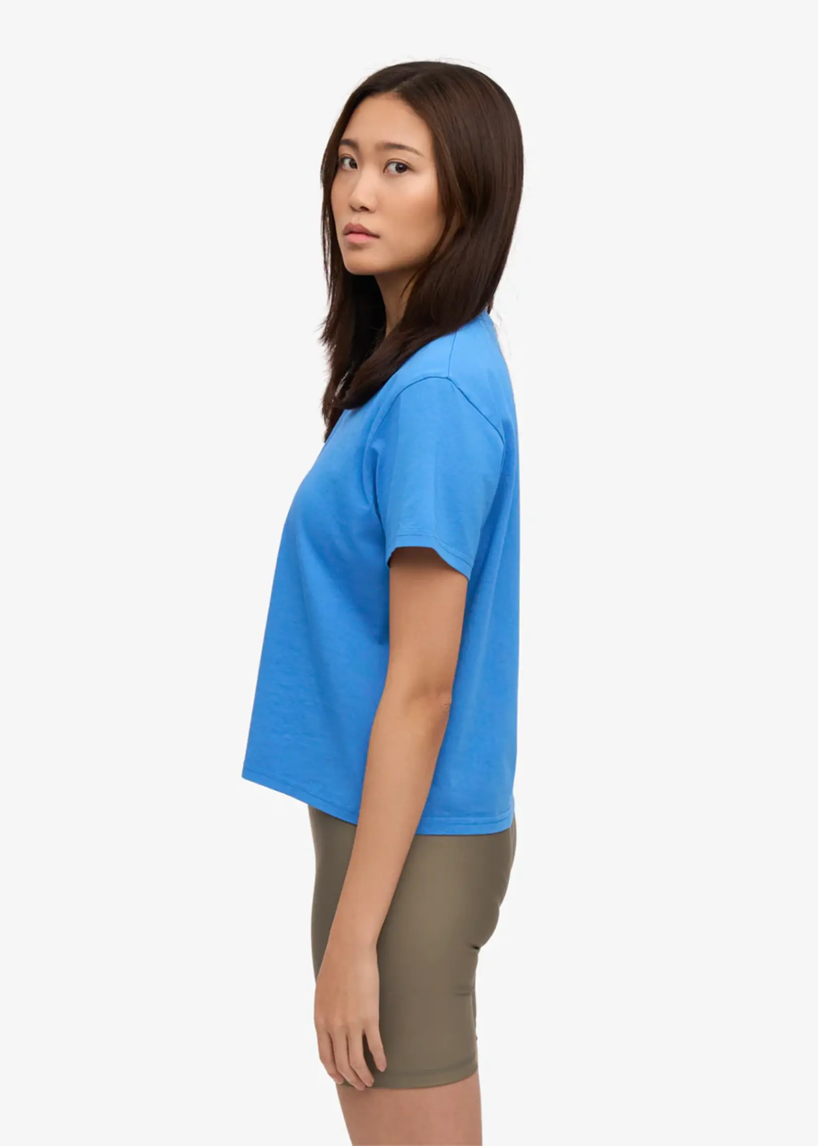 Colorful Standard Colorful Standard - Organic Boxy Crop Tee - Pacific Blue