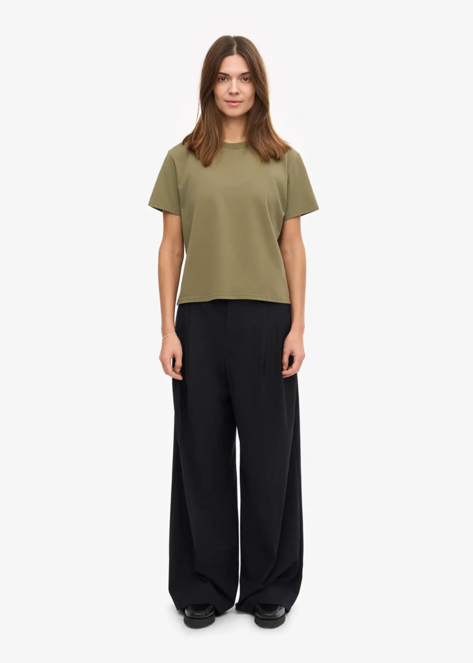 Colorful Standard Colorful Standard - Organic Boxy Crop Tee - Dusty Olive