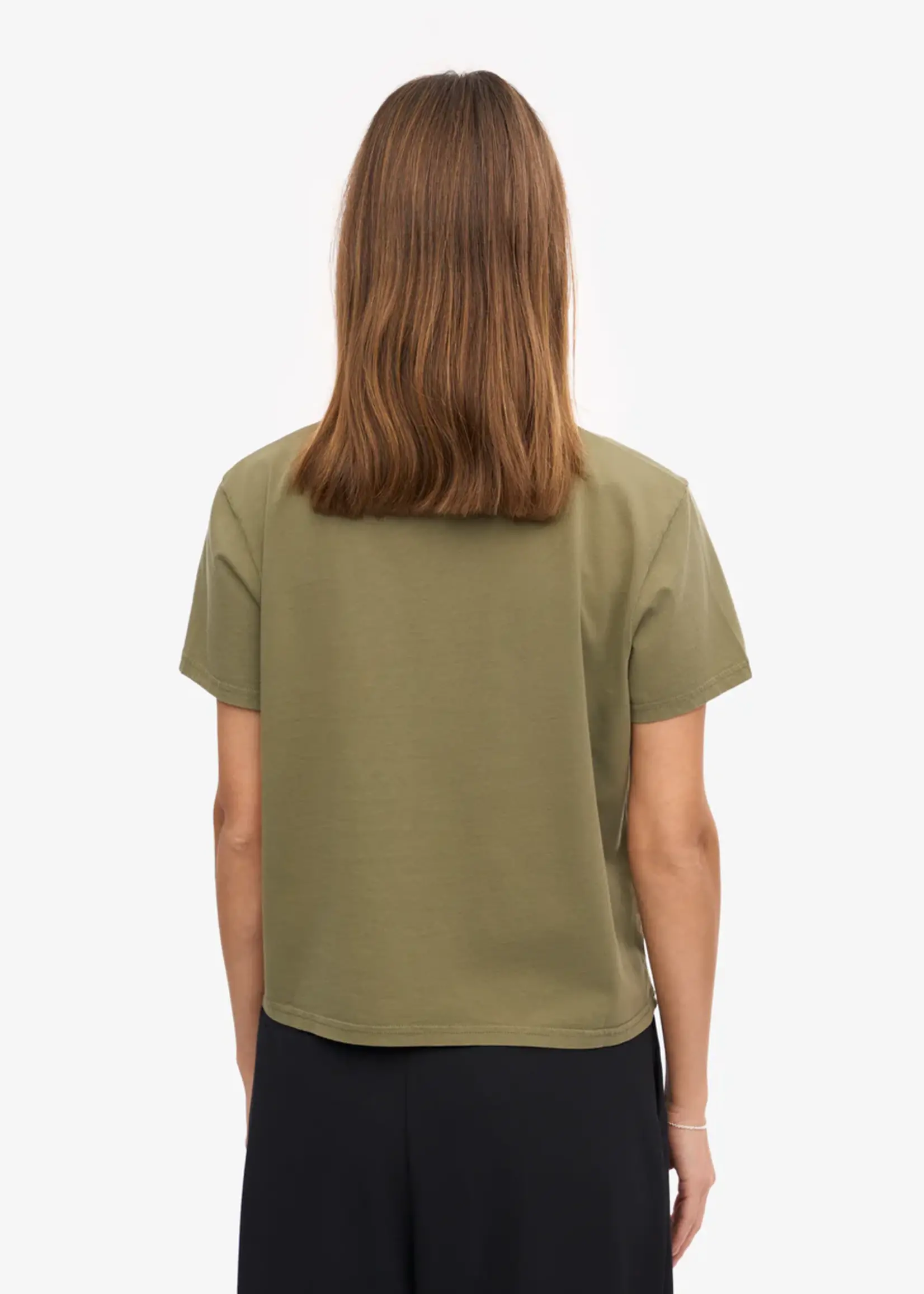 Colorful Standard Colorful Standard - Organic Boxy Crop Tee - Dusty Olive