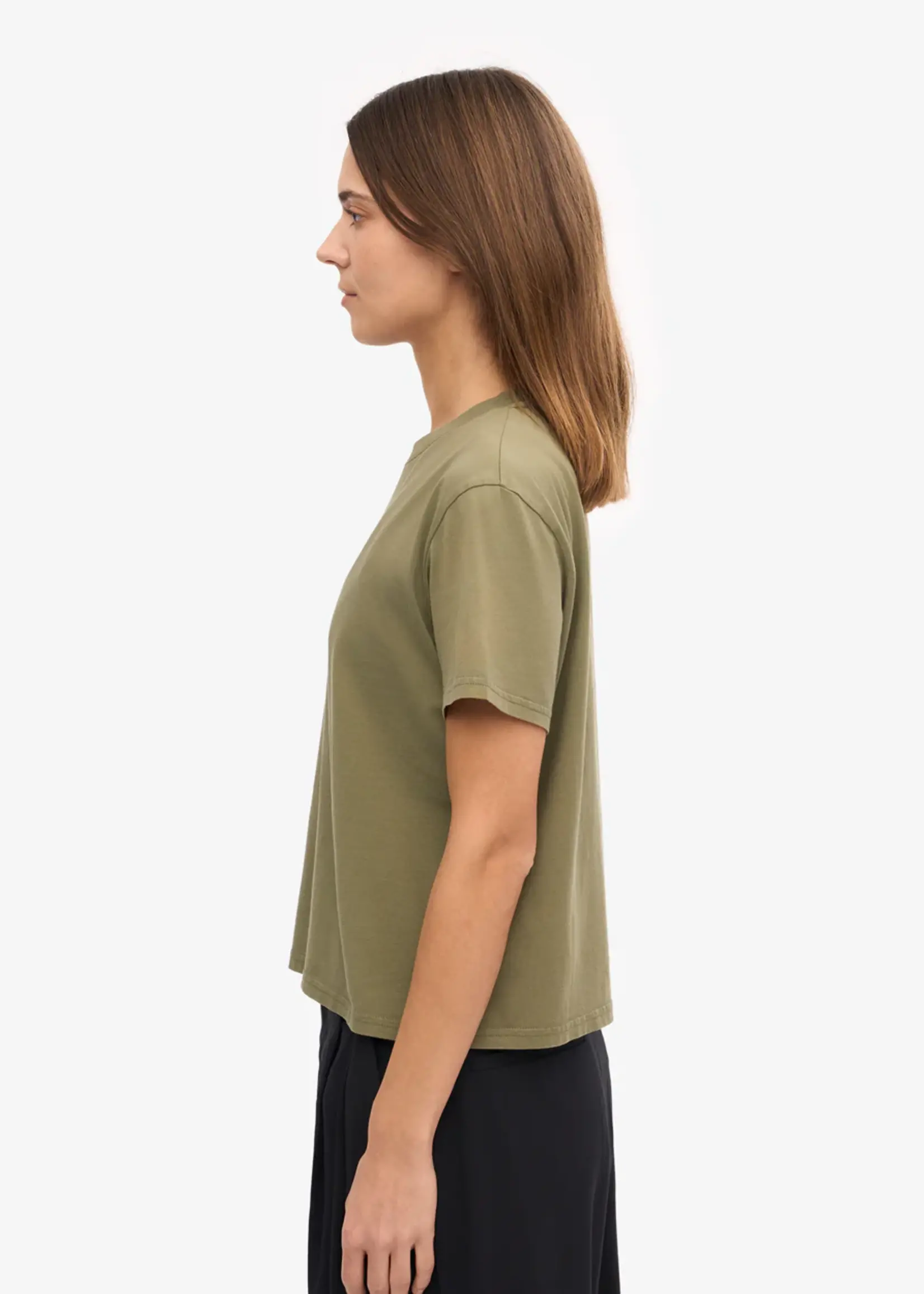 Colorful Standard Colorful Standard - Organic Boxy Crop Tee - Dusty Olive