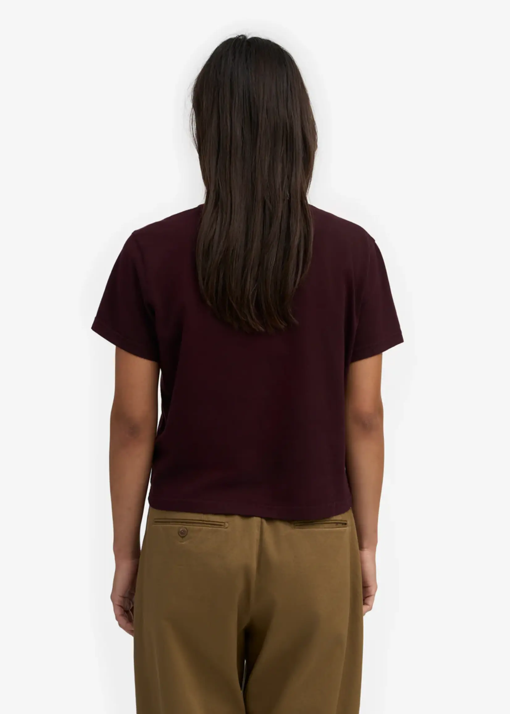 Colorful Standard Colorful Standard - Organic Boxy Crop Tee - Oxblood Red