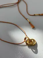 Charlotte Wooning Charlotte Wooning - Ketting Tie the Knot - Verguld