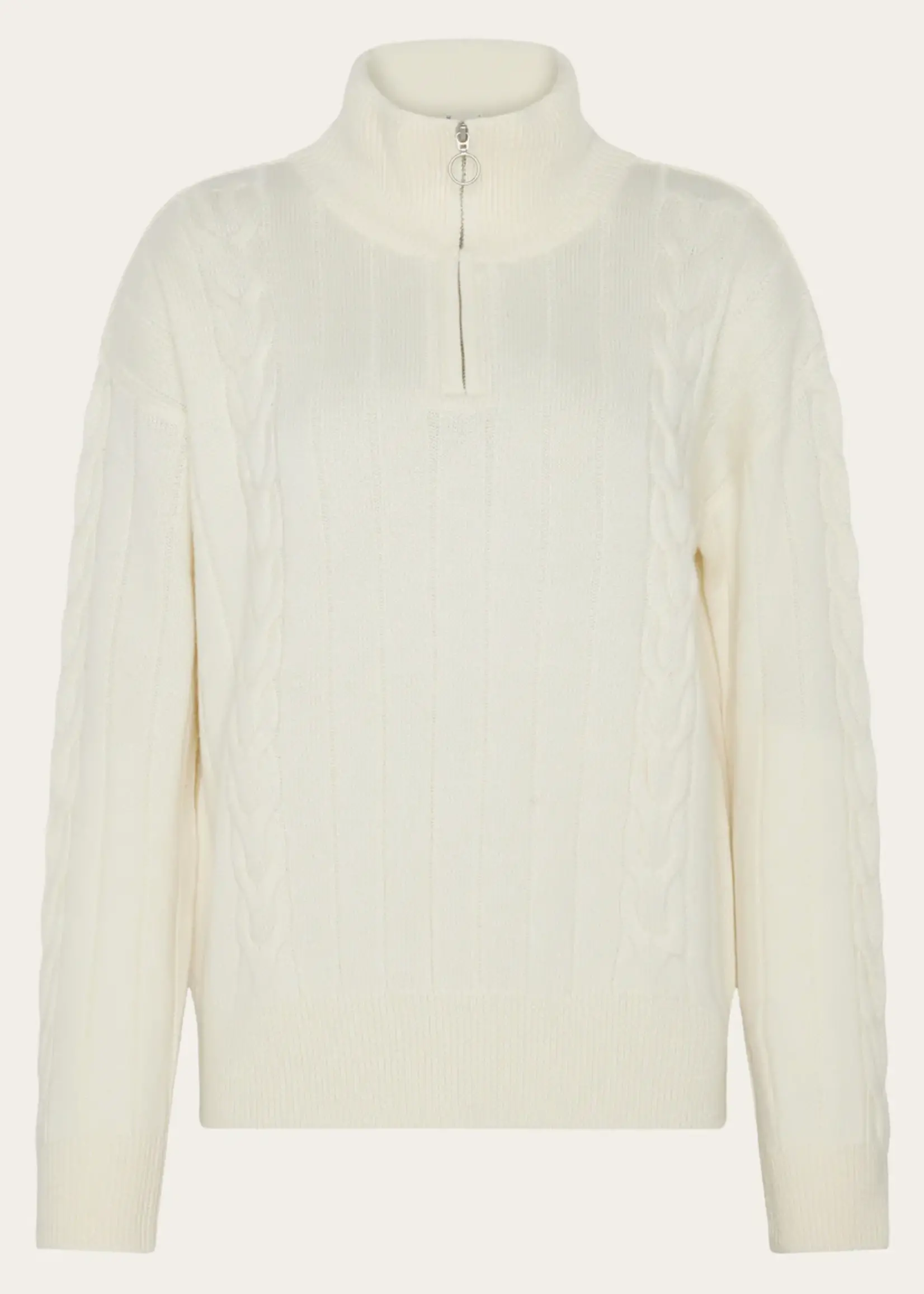 KnowledgeCotton Apparel KnowledgeCotton Apparel - Merino Half Zip High Neck