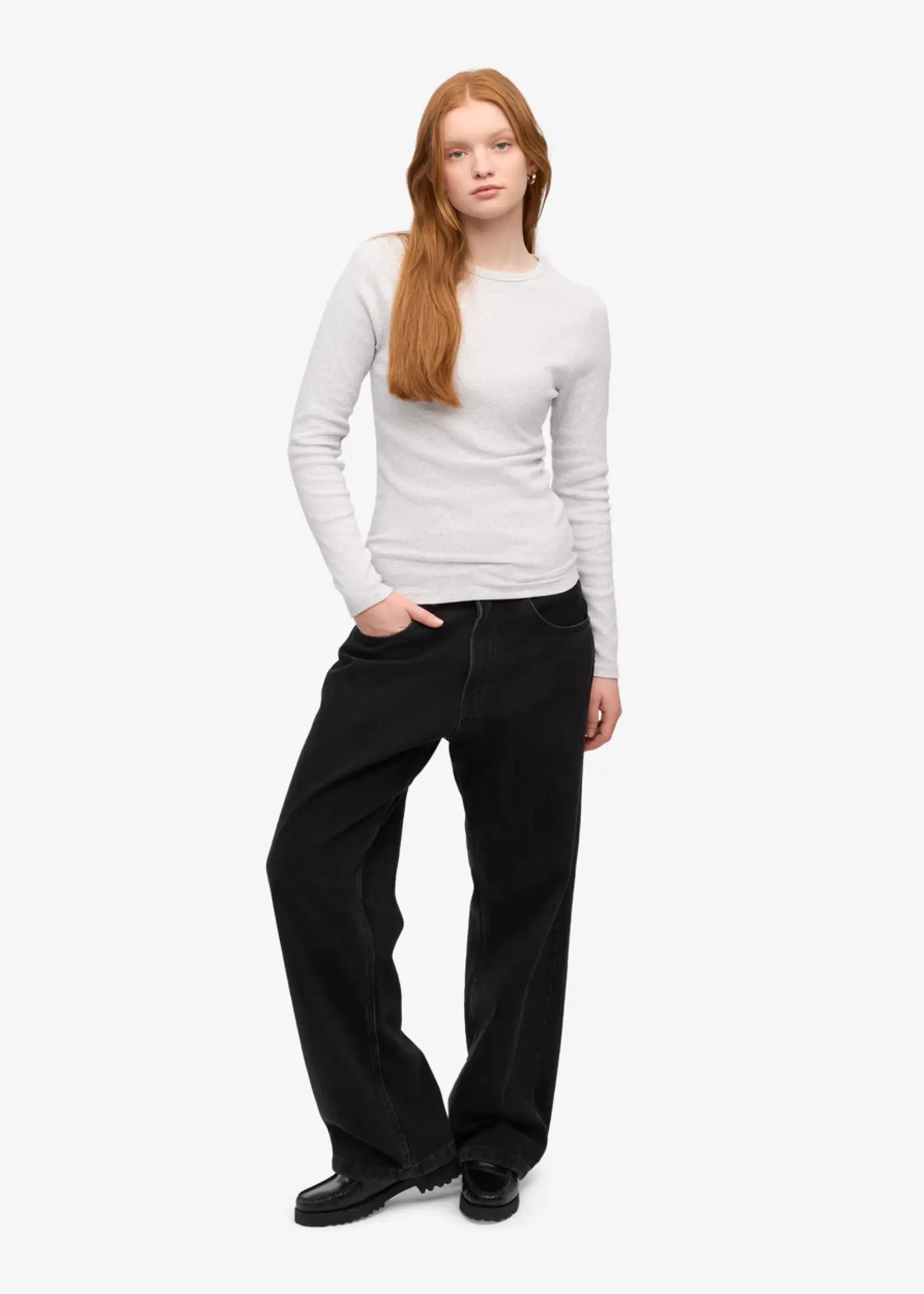 Colorful Standard Colorful Standard - Women Organic Rib Long Sleeve - Snow Melange