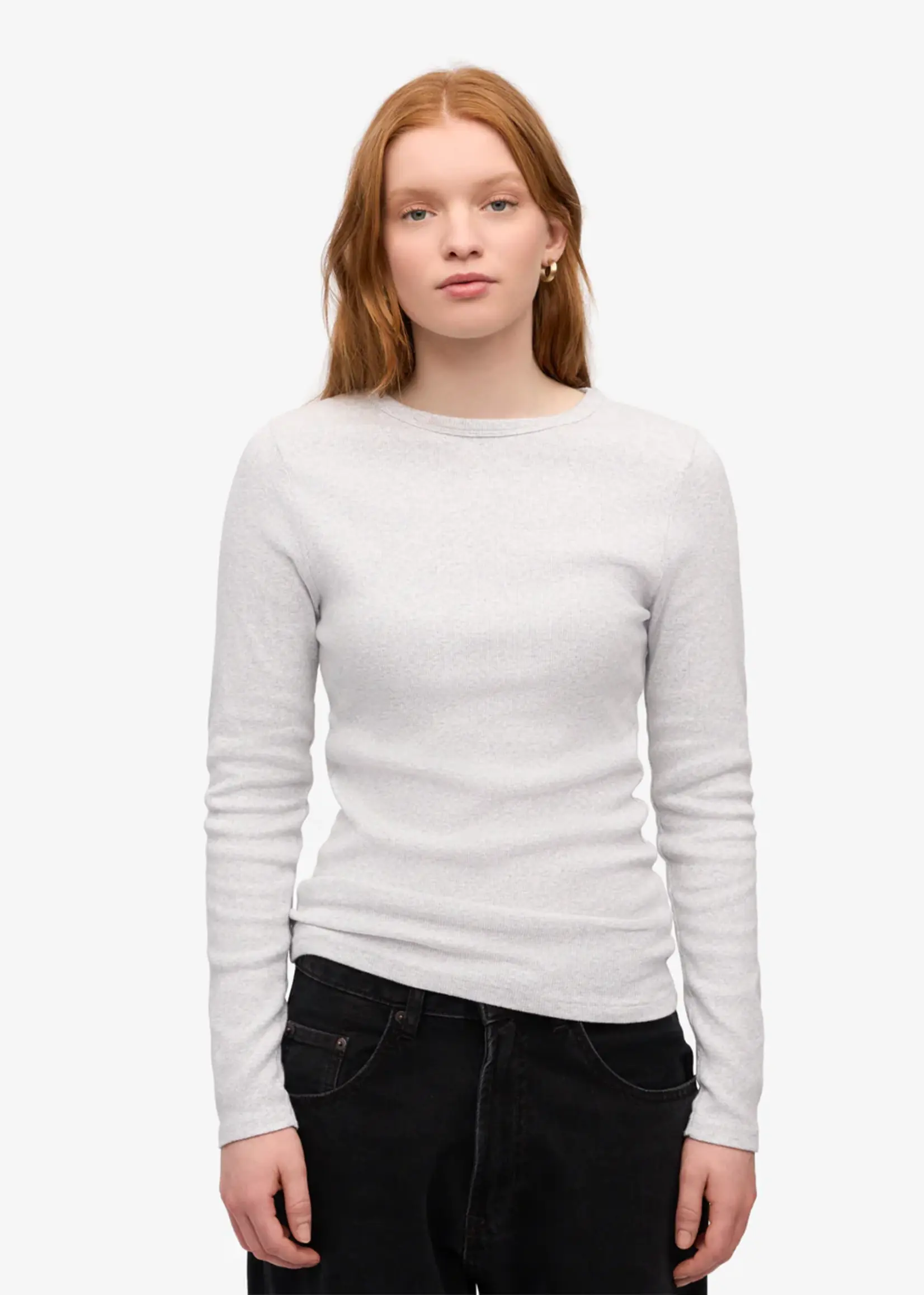 Colorful Standard Colorful Standard - Women Organic Rib Long Sleeve - Snow Melange