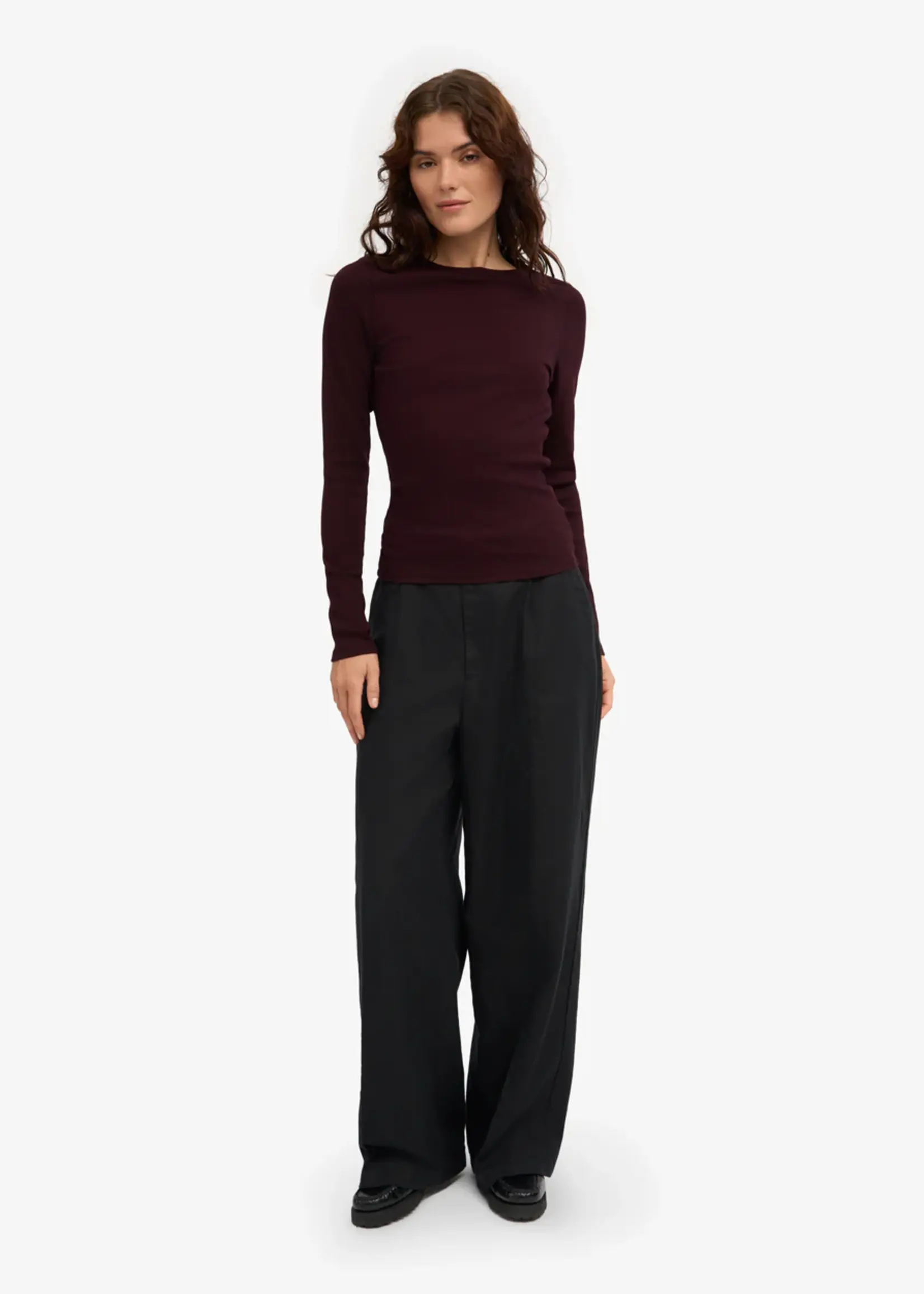 Colorful Standard Colorful Standard - Women Organic Rib Long Sleeve - Oxblood Red