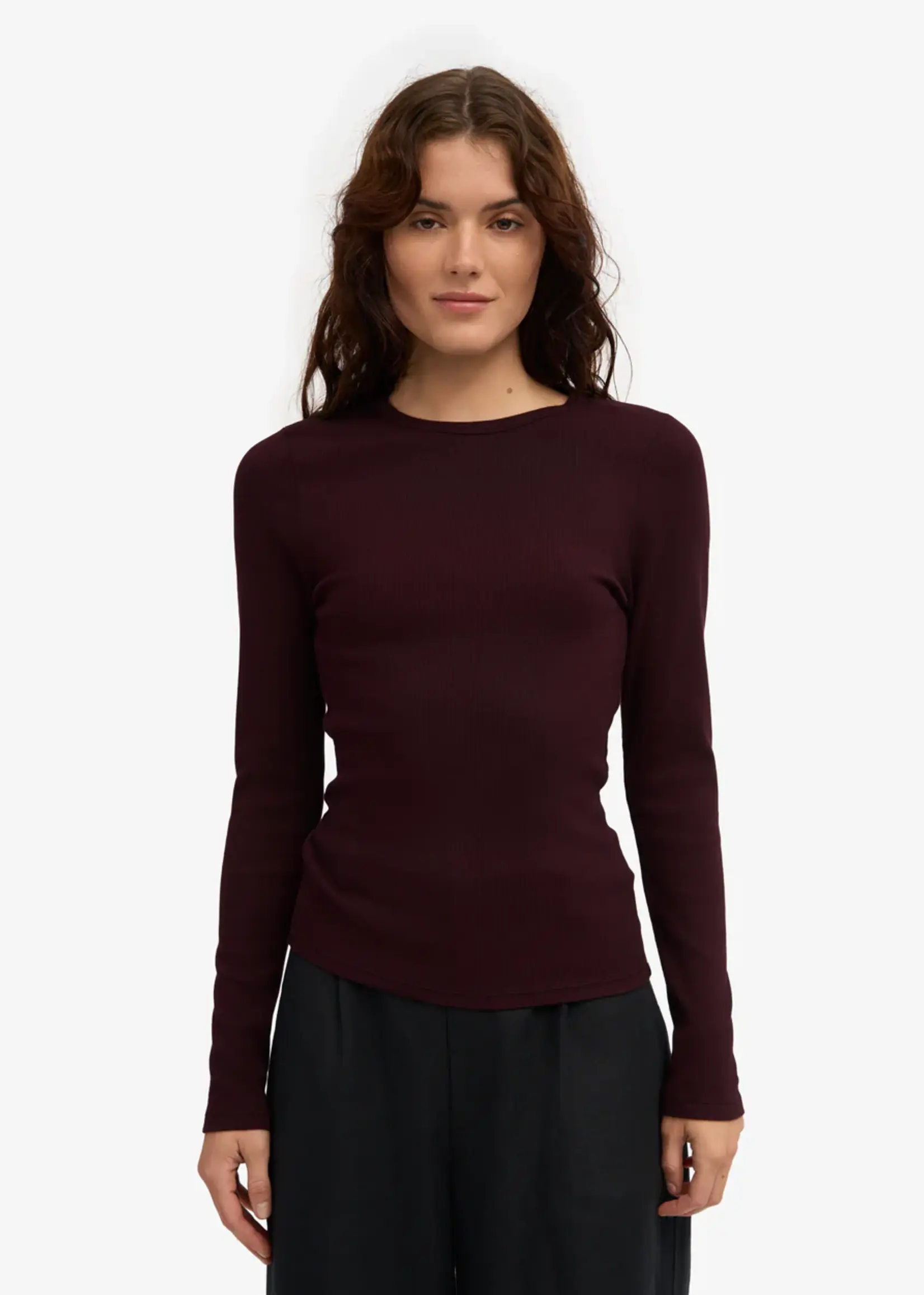 Colorful Standard Colorful Standard - Women Organic Rib Long Sleeve - Oxblood Red
