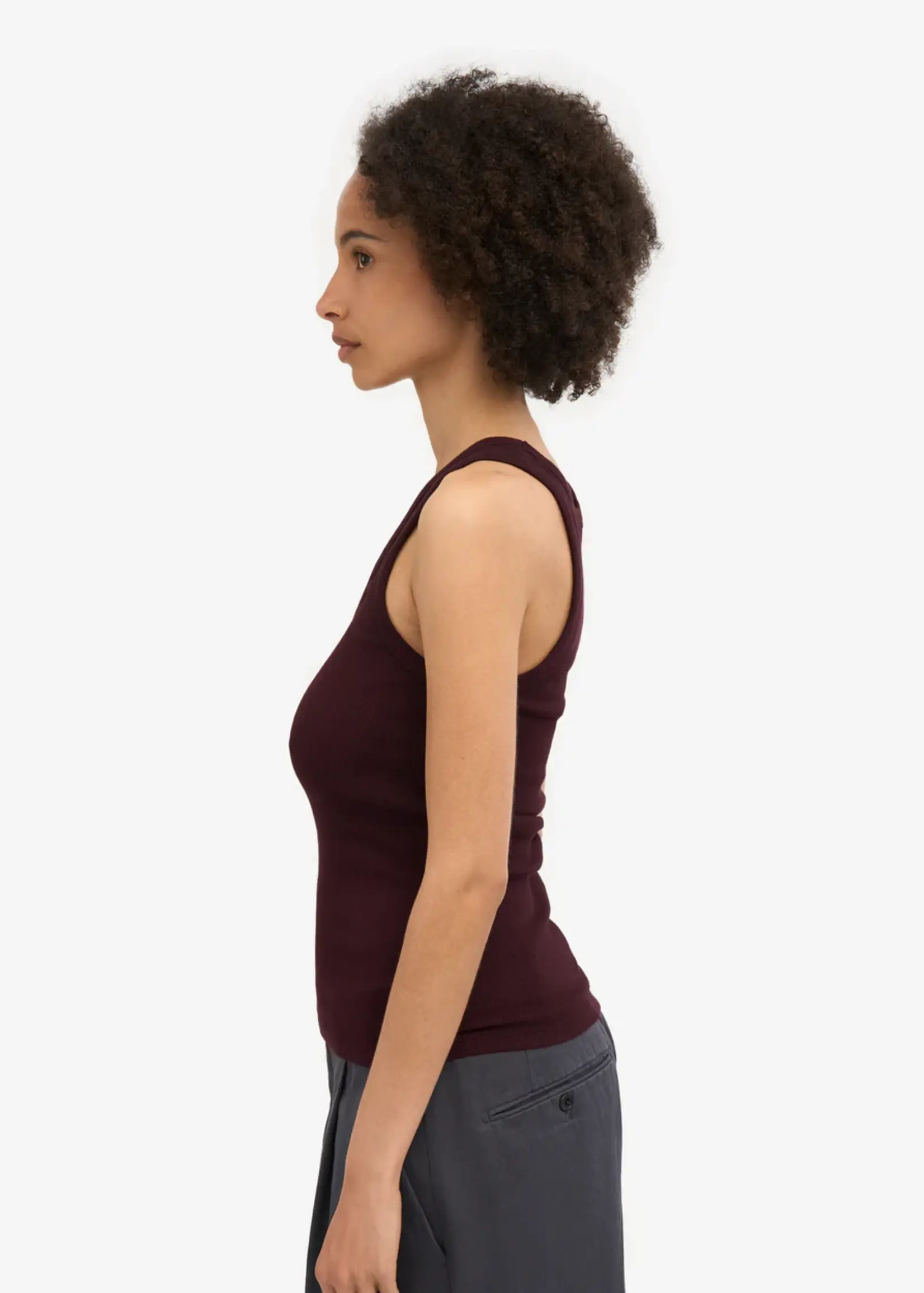 Colorful Standard Colorful Standard - Women Organic Rib Tank Top - Oxblood Red