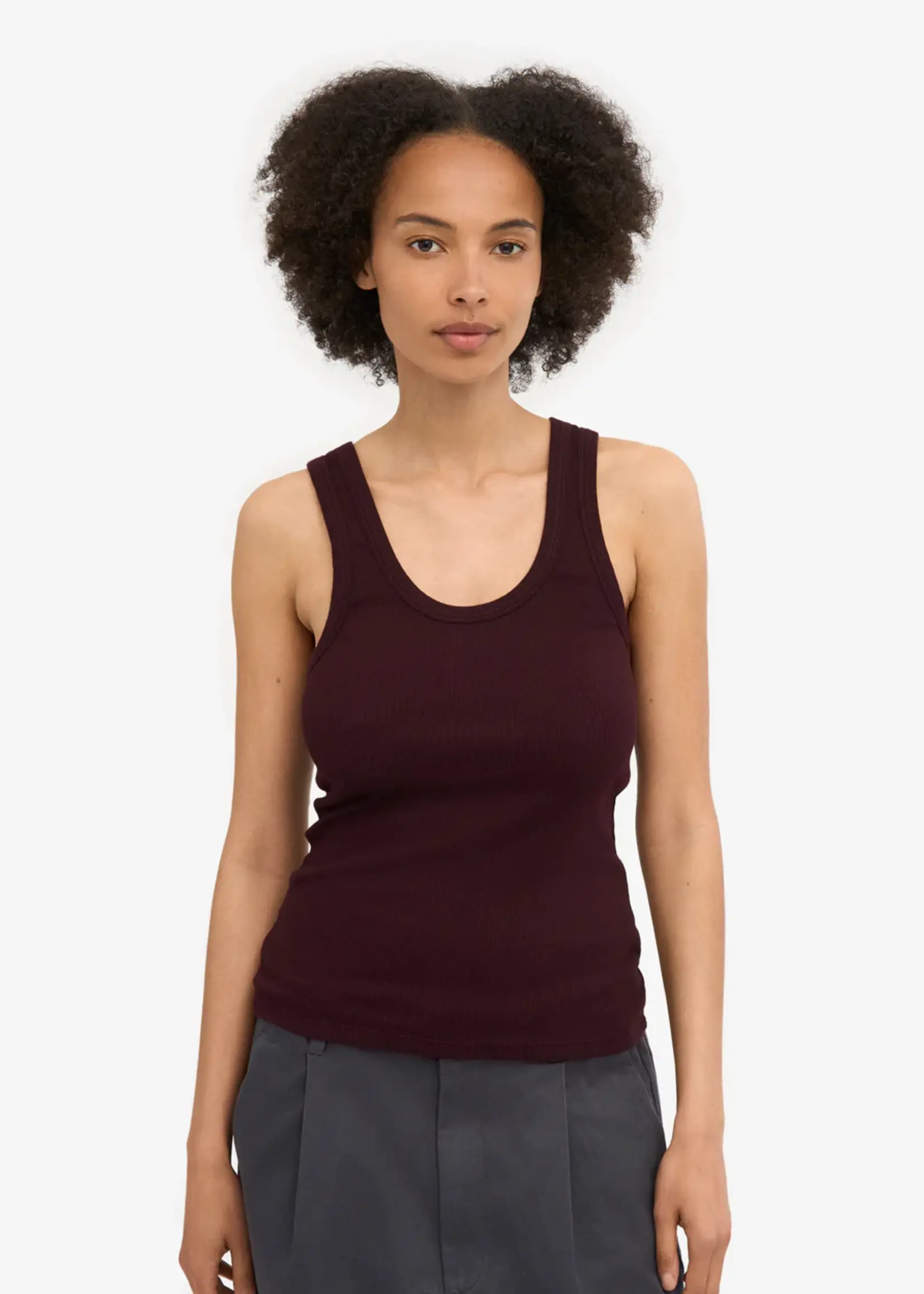 Colorful Standard Colorful Standard - Women Organic Rib Tank Top - Oxblood Red