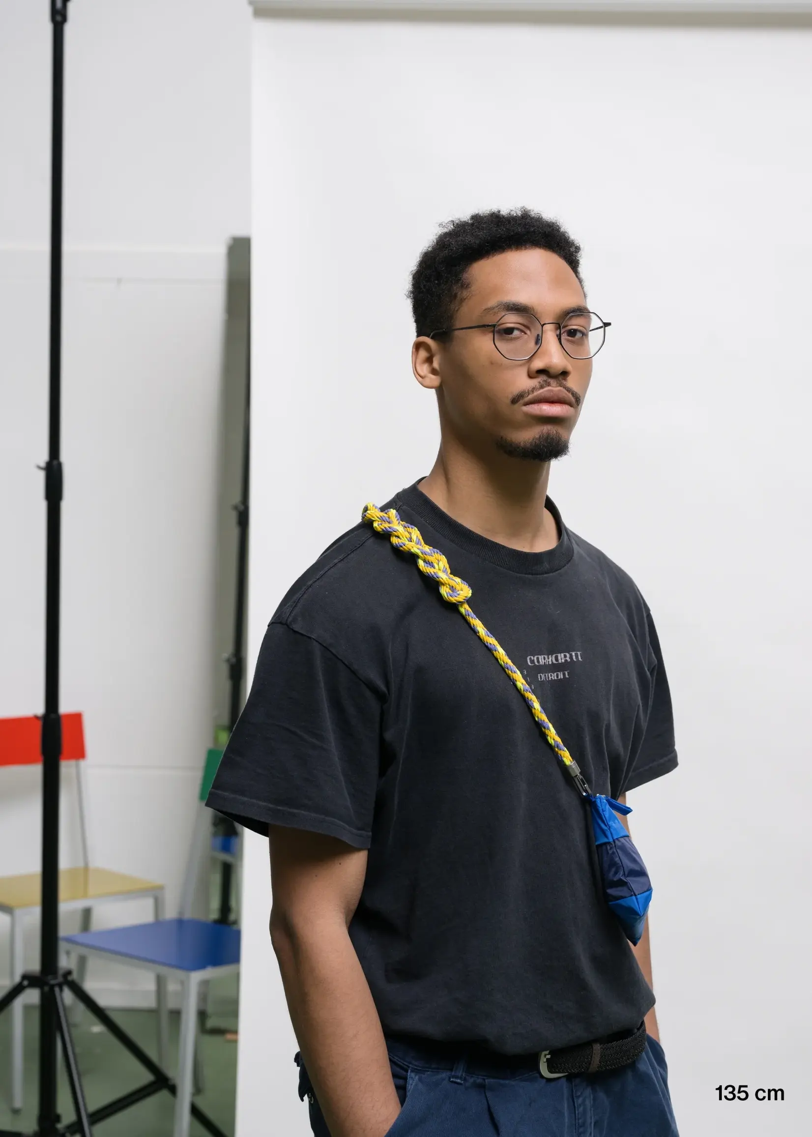 Susan Bijl Susan Bijl - Kumihimo Strap 135cm (FLASH2) - Treble & Fluo Yellow