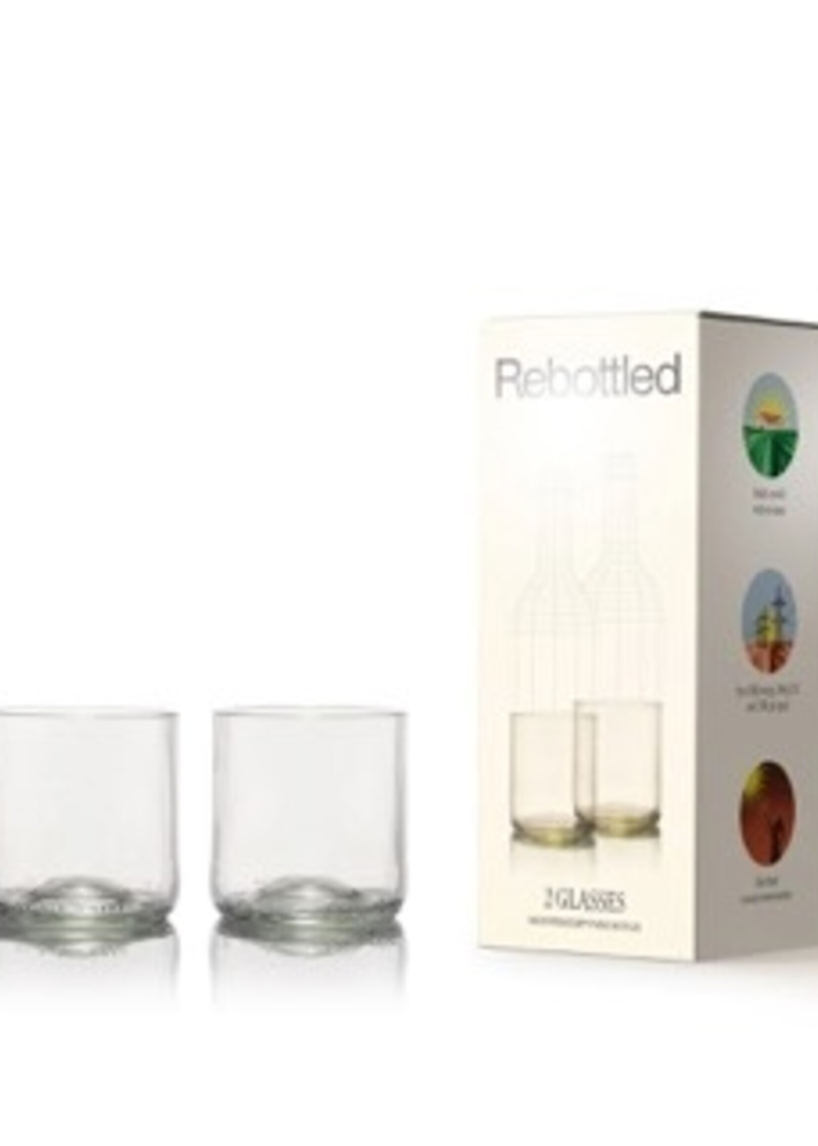 Rebottled Rebottled - Short Tumbler 2-pack Clear