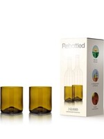 Rebottled Rebottled - Short Tumbler 2-pack Olive