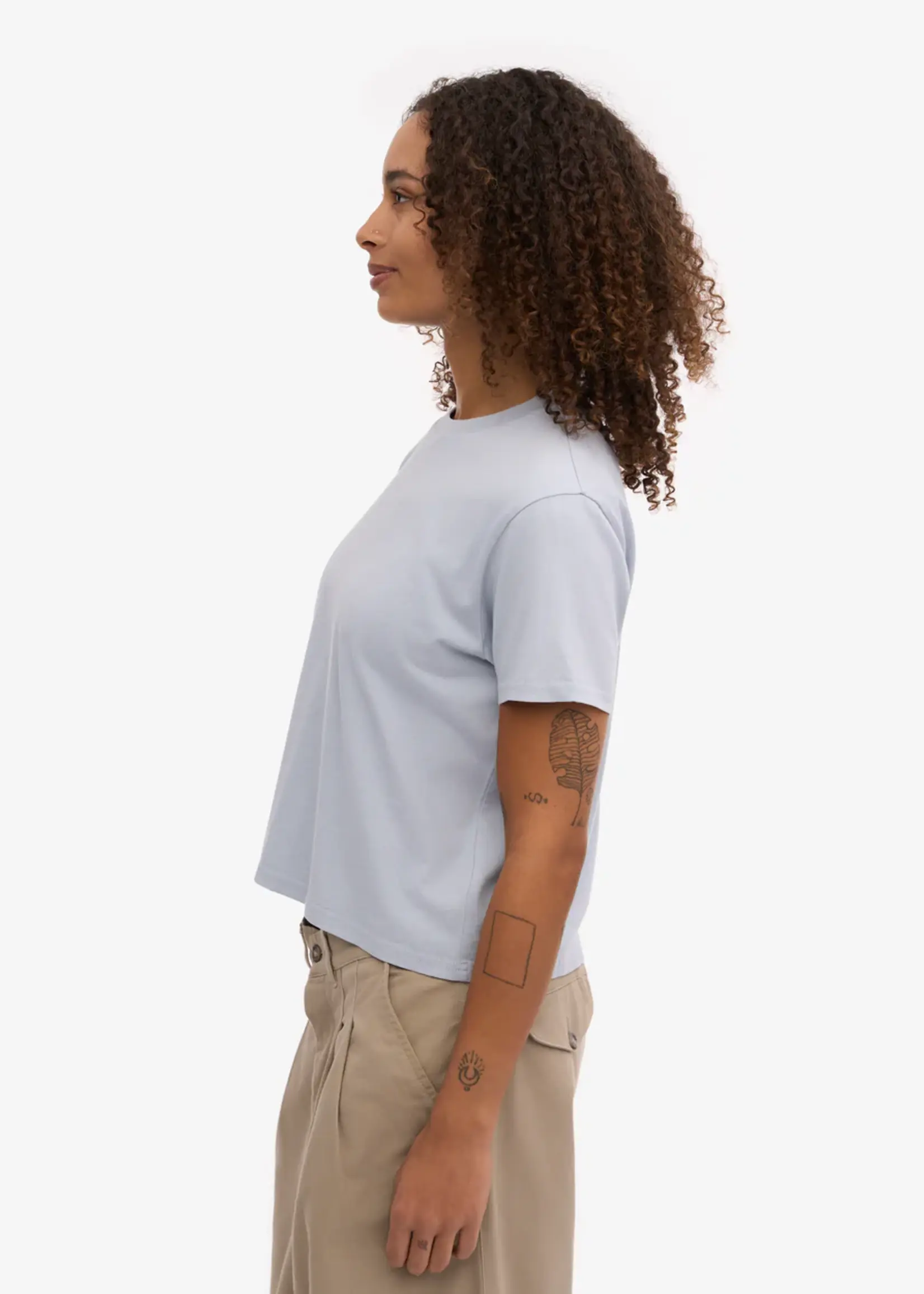 Colorful Standard Colorful Standard - Organic Boxy Crop Tee - Polar Blue