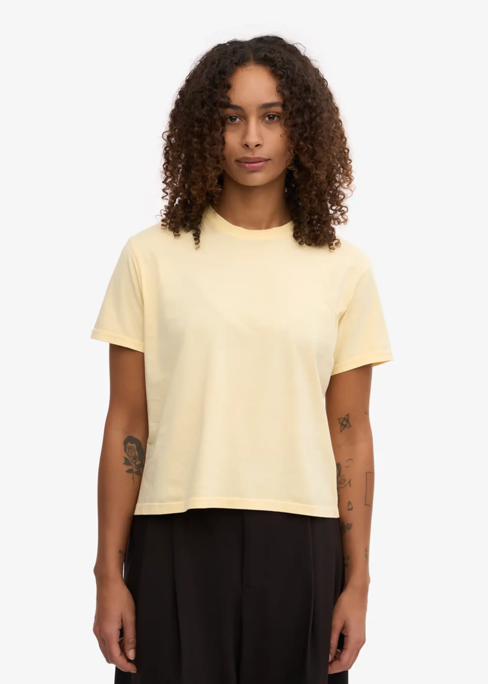 Colorful Standard Colorful Standard - Organic Boxy Crop Tee - Soft Yellow