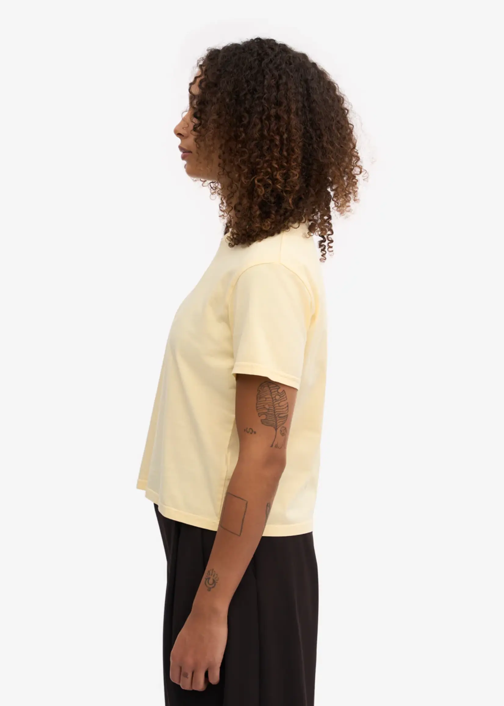 Colorful Standard Colorful Standard - Organic Boxy Crop Tee - Soft Yellow