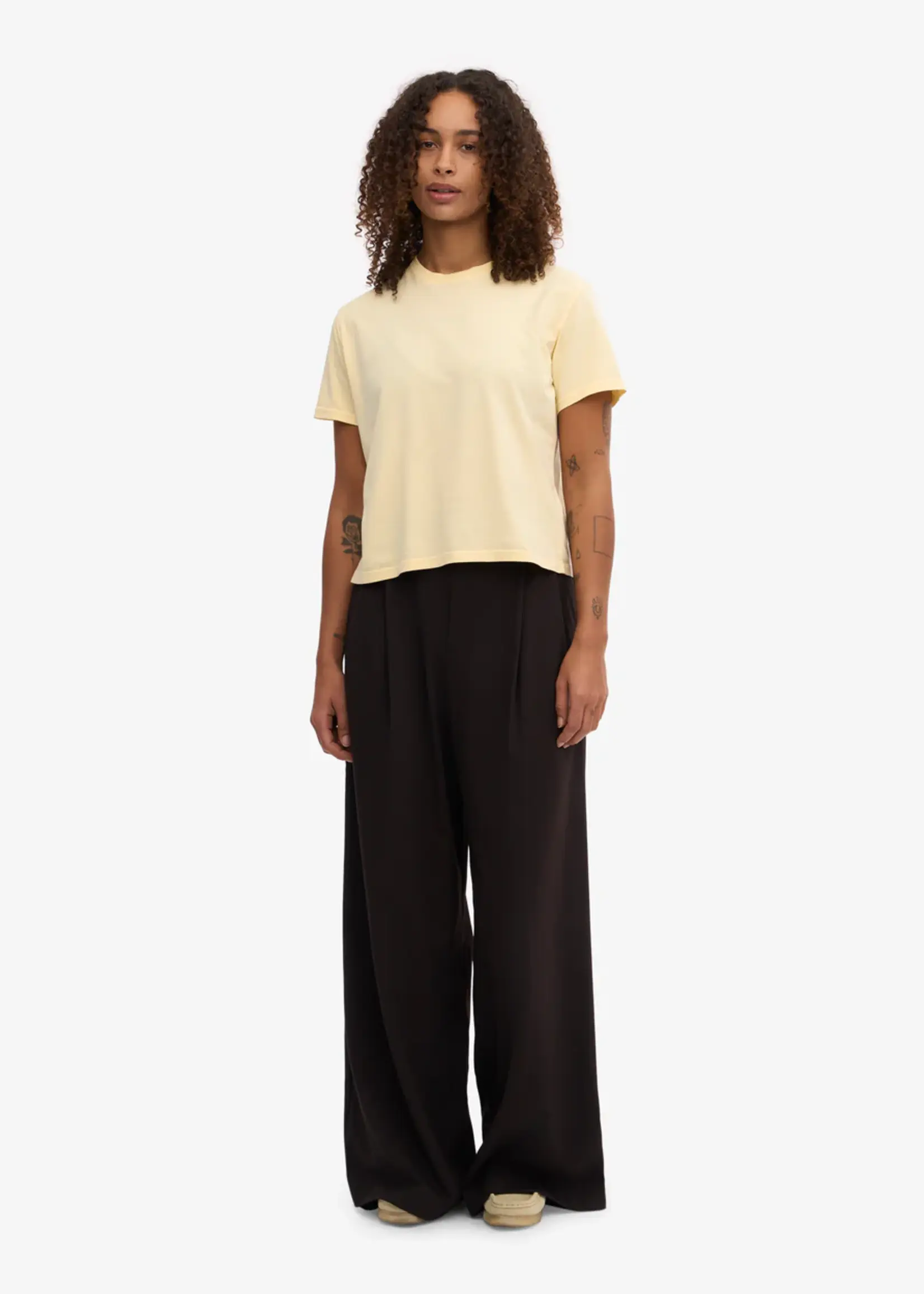 Colorful Standard Colorful Standard - Organic Boxy Crop Tee - Soft Yellow
