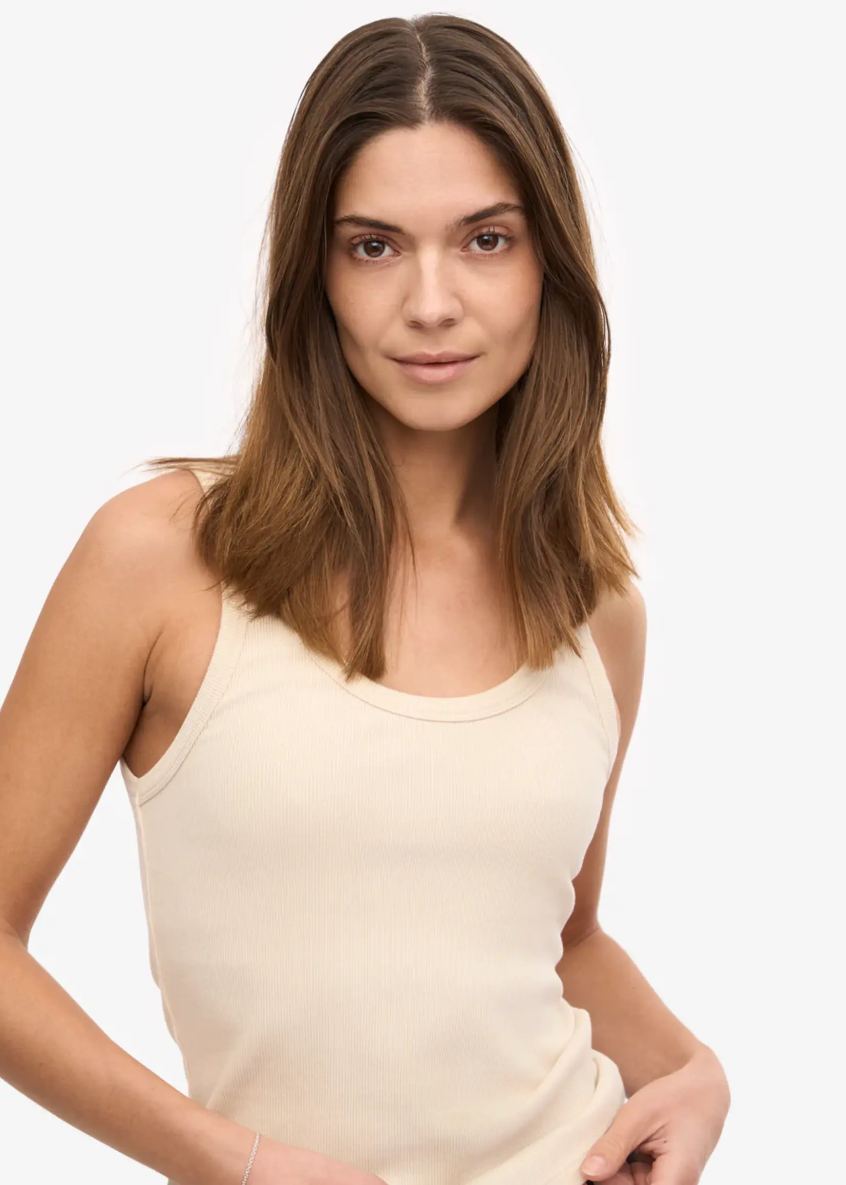 Colorful Standard Colorful Standard - Women Organic Rib Tank Top - Ivory White