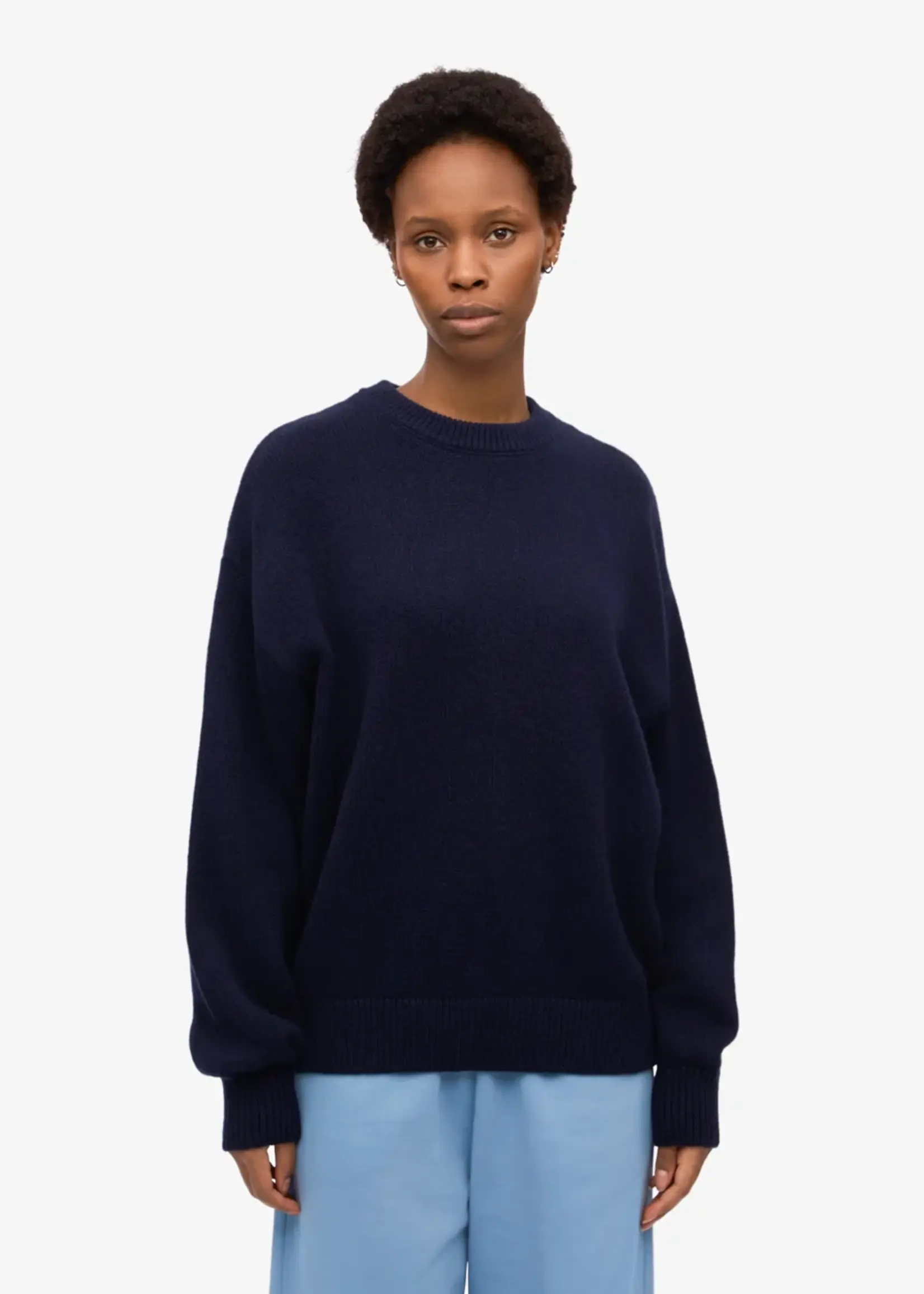 Colorful Standard Colorful Standard - Oversized Merino Wool Crew - Navy Blue