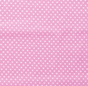 Cotton fabric hearts light pink