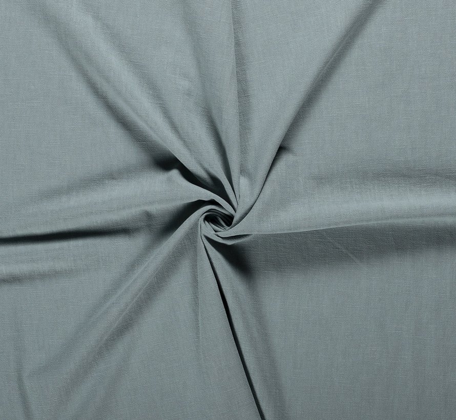 Buy ramie linen stonewashed uni dark mint online Stoffen.nl