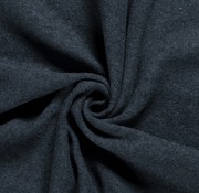 Boiled wool fabric indigo