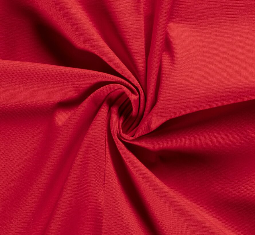 Buy canvas fabric uni red online Stoffen.nl