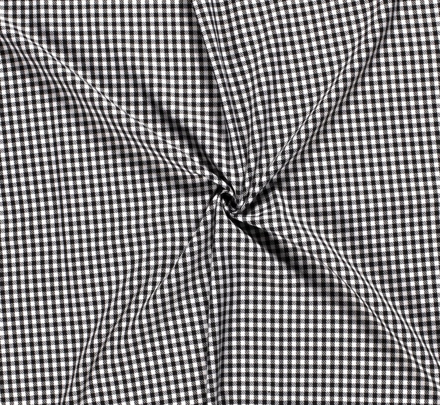 Gabardine Scottish check fabric white medium 142/145 cm wide