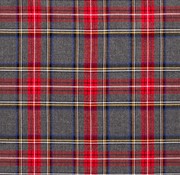 Gabardine Scottish check fabric tartan middle grey