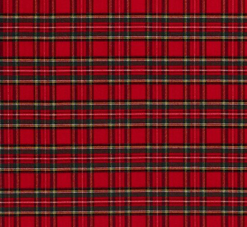 Gabardine stretch Scottish check fabric red 140/142 cm wide