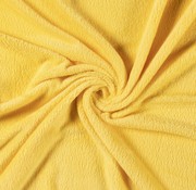 Coral Fleece fabric uni hard yellow