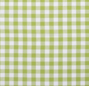 Cotton fabric gingham check 15 mm limegreen