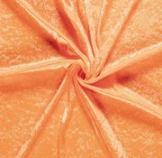 Crushed velvet fabric uni orange