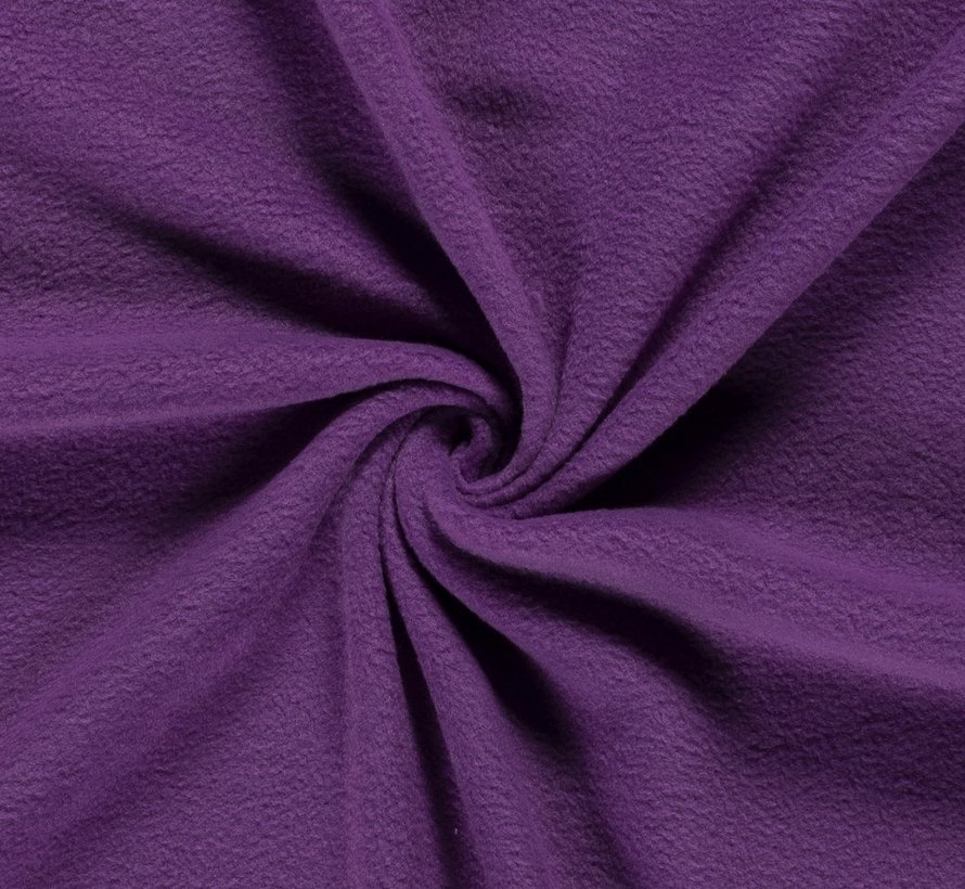 Buy antipilling fleece uni dark purple online Stoffen.nl