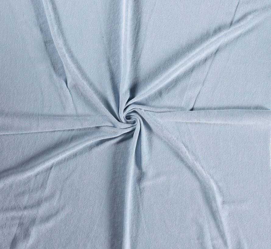Buy terry cloth stretch uni baby blue online Stoffen.nl