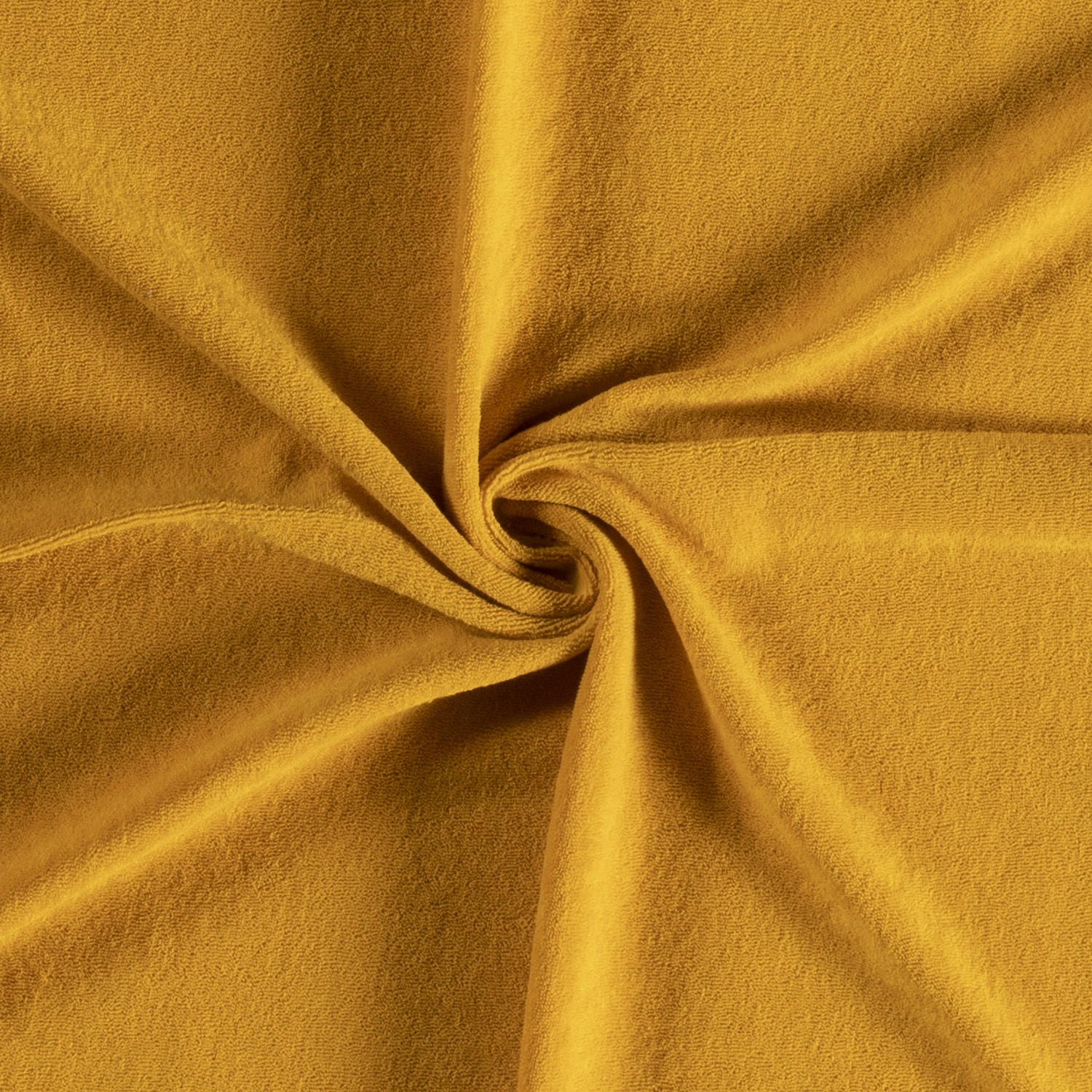 Badstof stretch effen oker online kopen Stoffen.nl