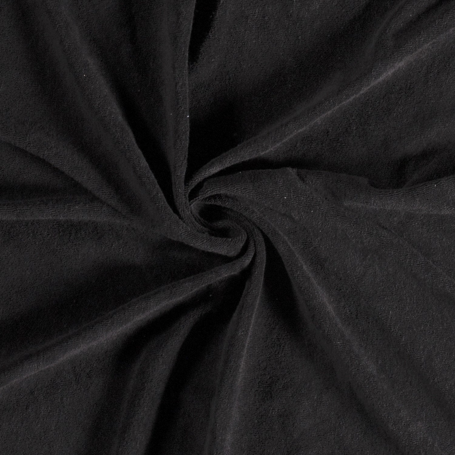 Buy terry cloth stretch uni black online Stoffen.nl