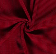 Knitted cable fabrics uni dark red