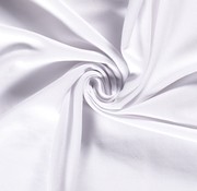 Tissu piqué de coton lourde uni blanc
