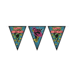 Neon party flag - Happy birthday