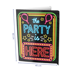 Window signs - The party is here