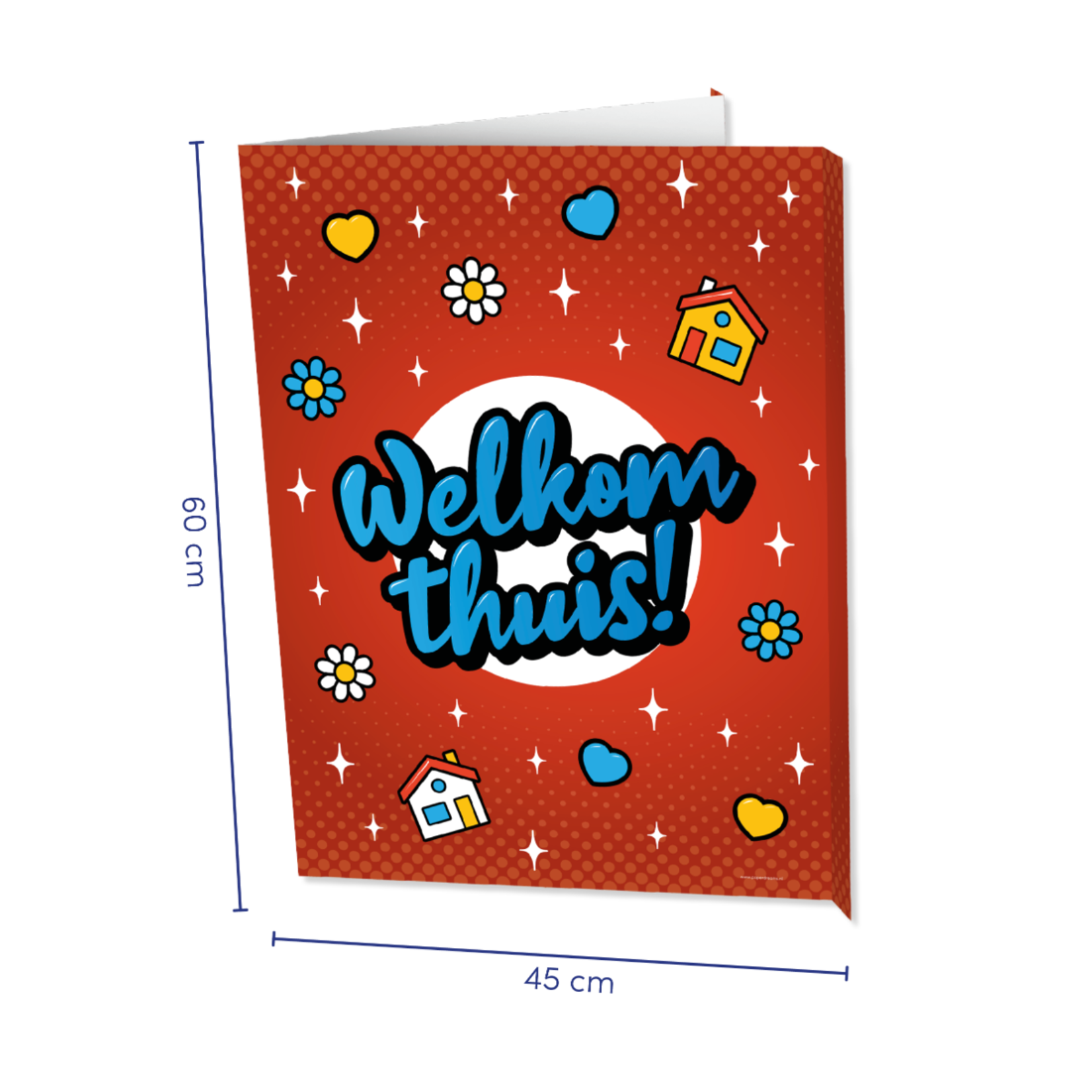Window signs - Welkom thuis cartoon