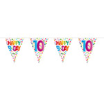 10 Jaar Happy Bday Dots Vlaggenlijn - 10 meter