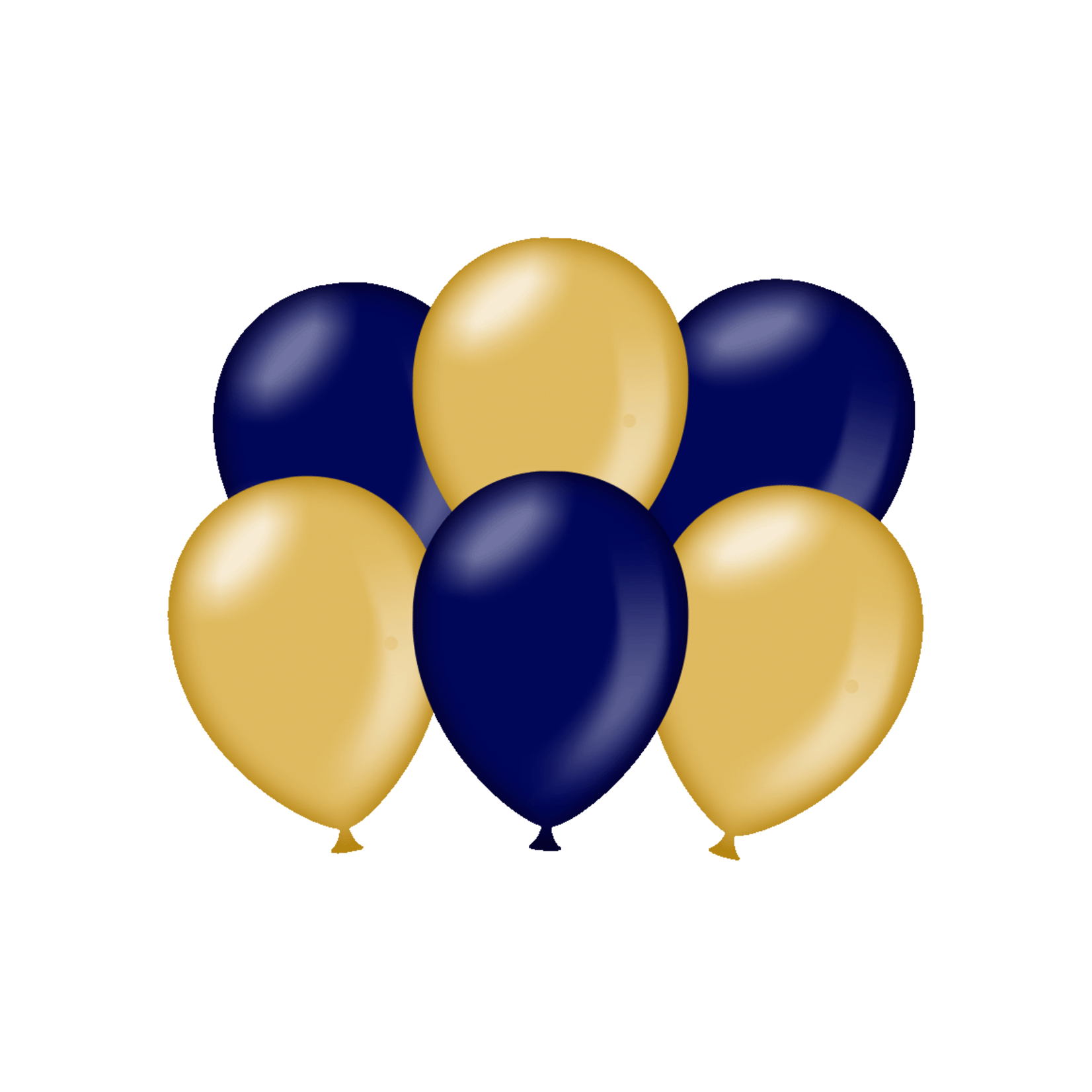 Party ballonnen - Metallic goud - blauw