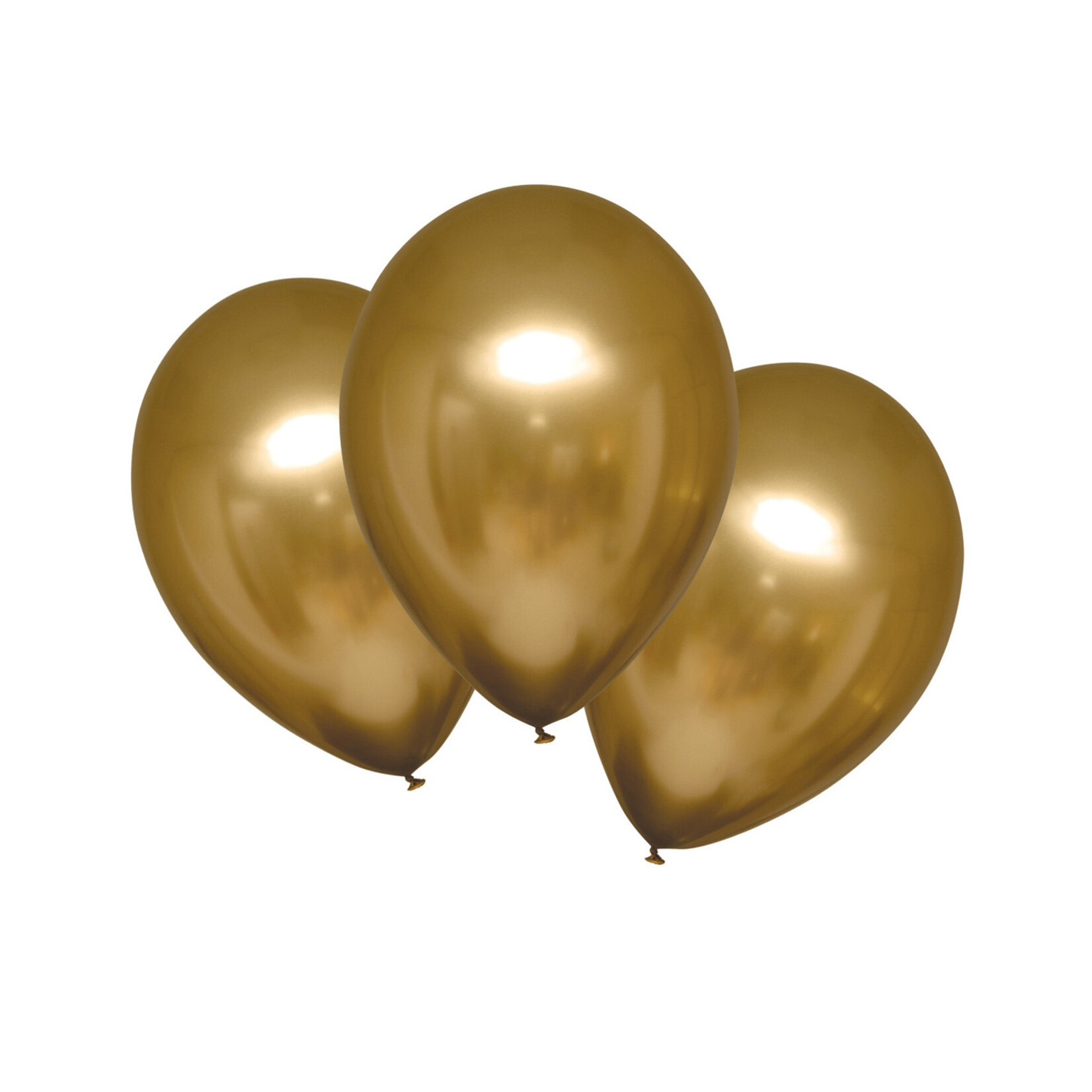 6 Latex Balloons Satin Luxe Gold Sateen 27.5cm/11"