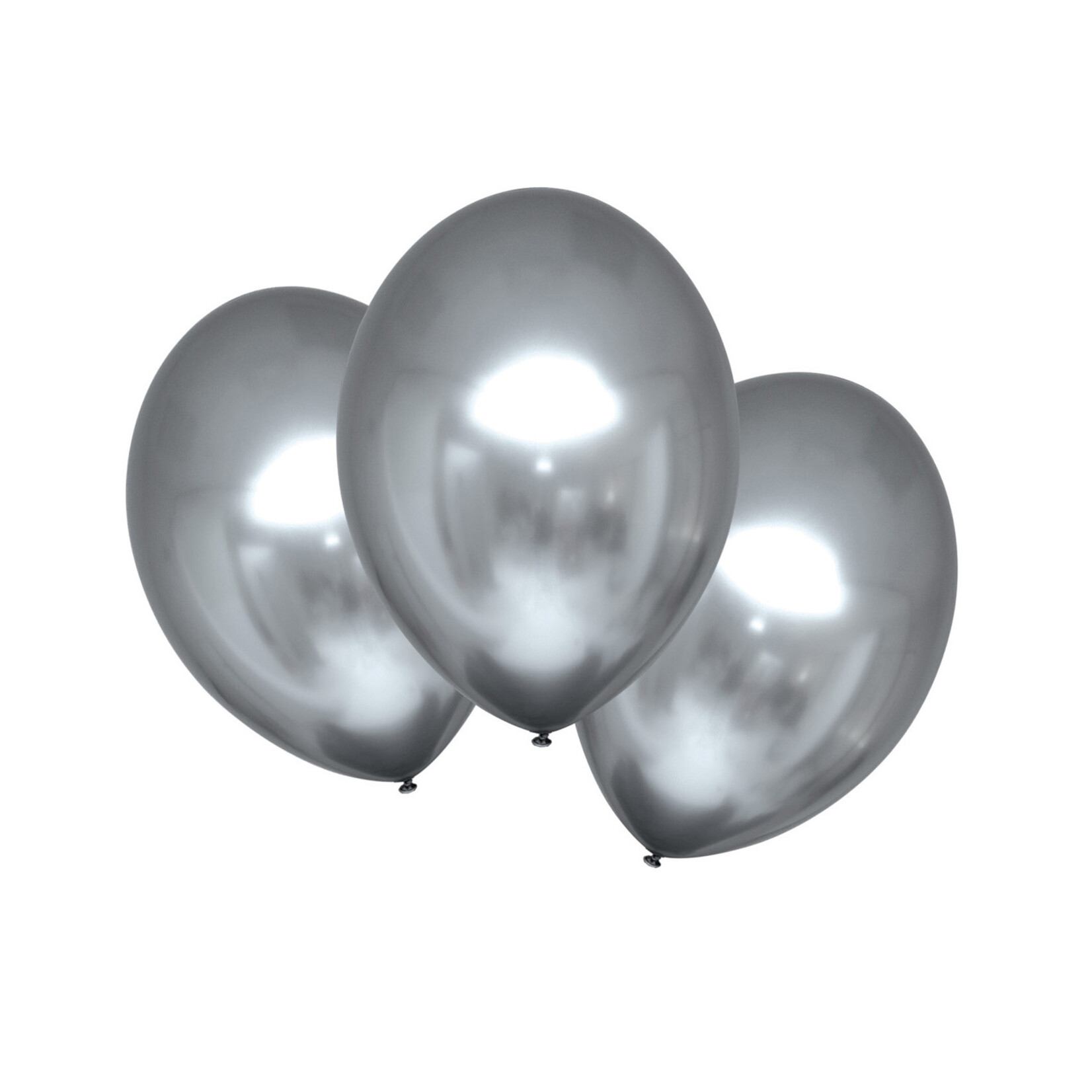 6 Ballonnen Satijn Luxe Platinum 27.5cm/11"