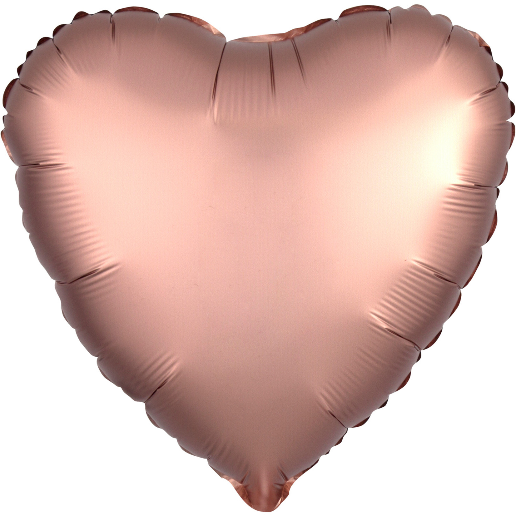 Standard Silk Lustre Rose Copper Heart Foil Balloon C16 Packaged 43 cm