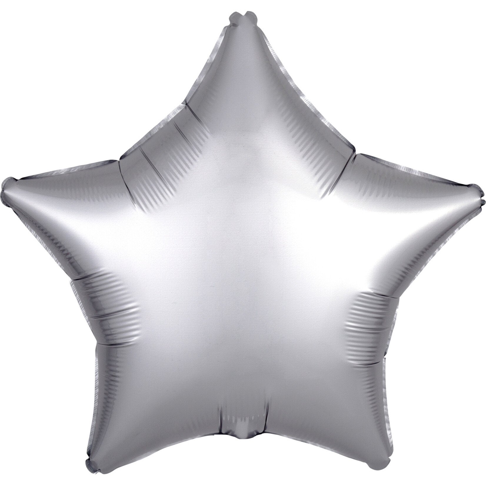 Standard Silk Lustre Silver Star Foil Balloon C16 Packaged 48 cm