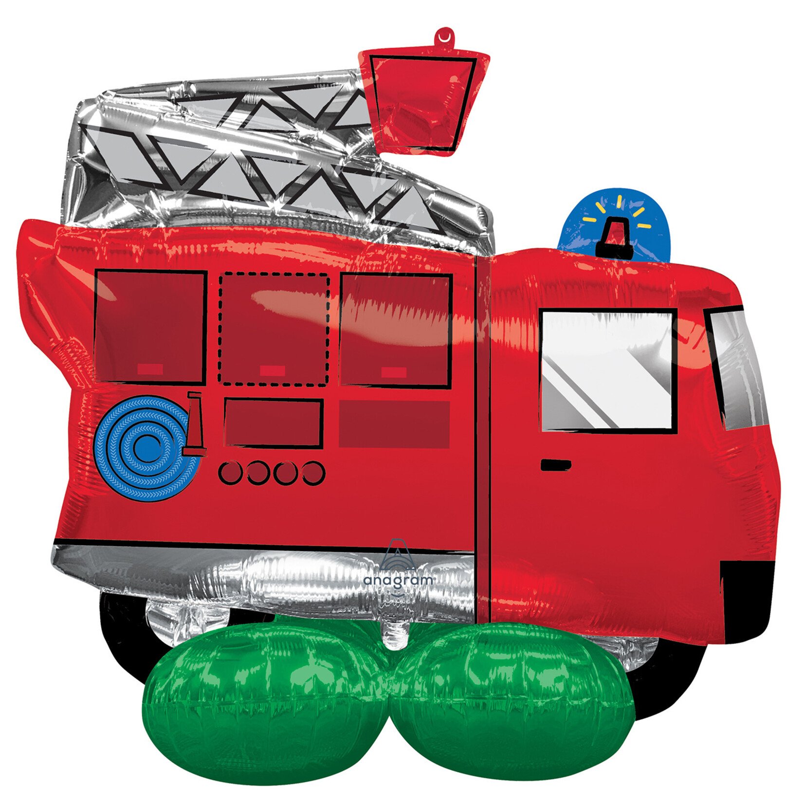 AirLoonz Fire Truck Foil Balloon P71 Packaged 106 cm x 88 cm