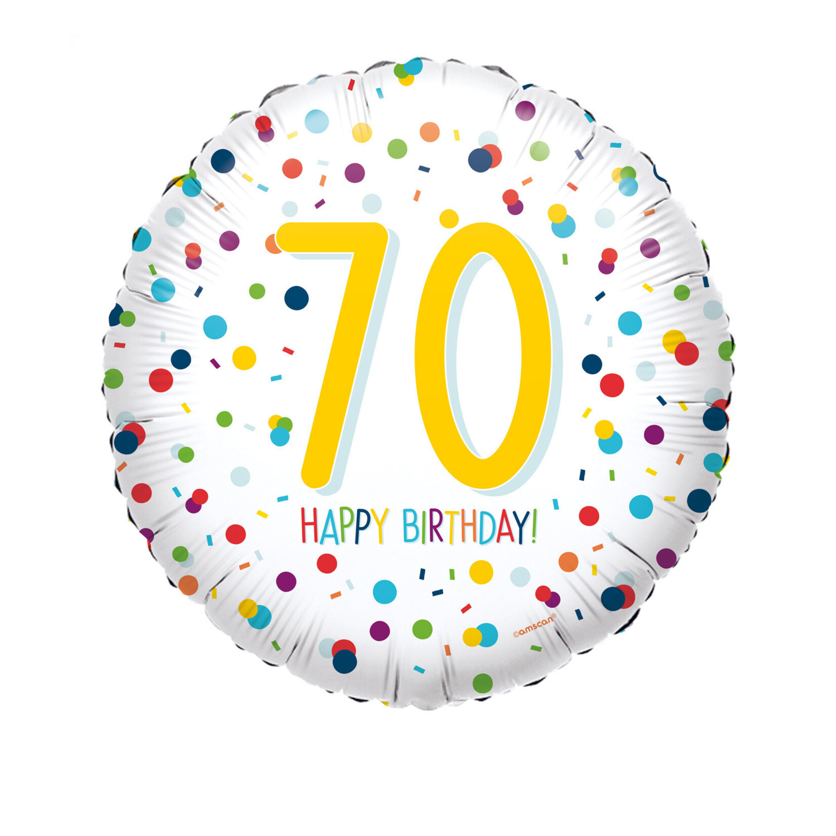 Standard EU Confetti Bday 70 Foil Balloon S40 packaged